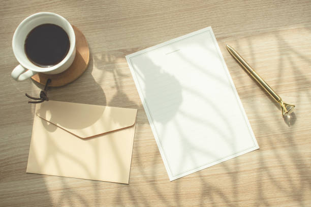 istock Paper mock-up with coffee and shadows 1337220676