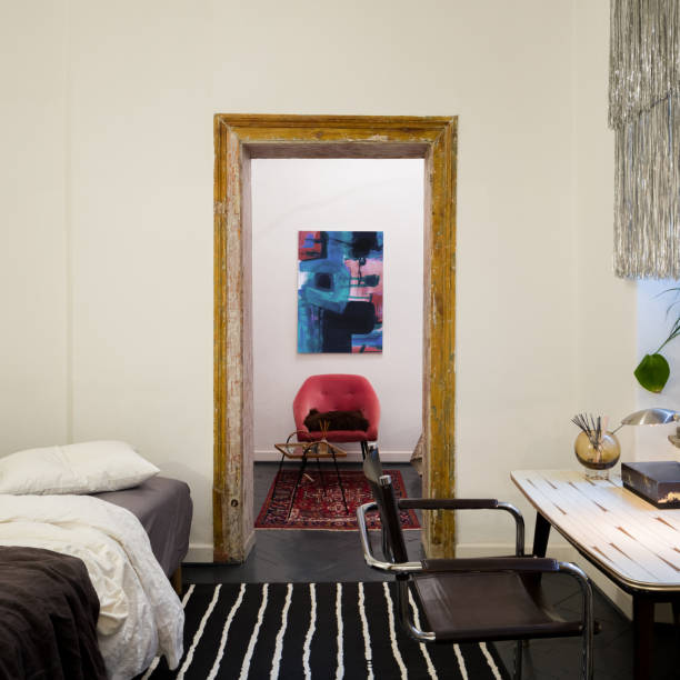 istock Small bedroom with desk 1337225419