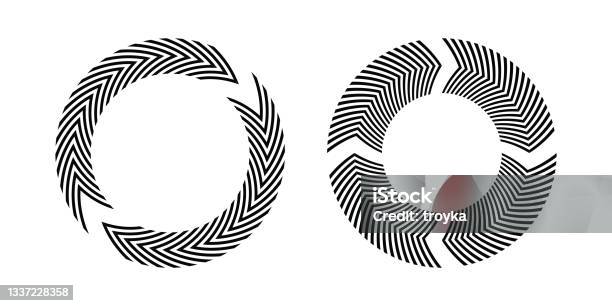 Simple Rotation Design Set Of Circle Circular Rotating Design Elements Stock Illustration ...