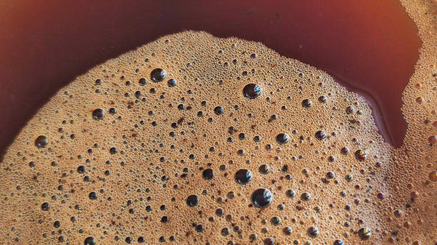 istock Coffee foam extreme close up. Full Frame Shot Of Coffee. Macro texture 1337230222