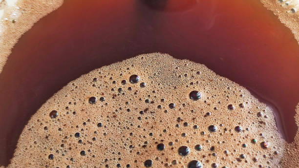 istock Coffee foam extreme close up. Full Frame Shot Of Coffee. Macro texture 1337230892