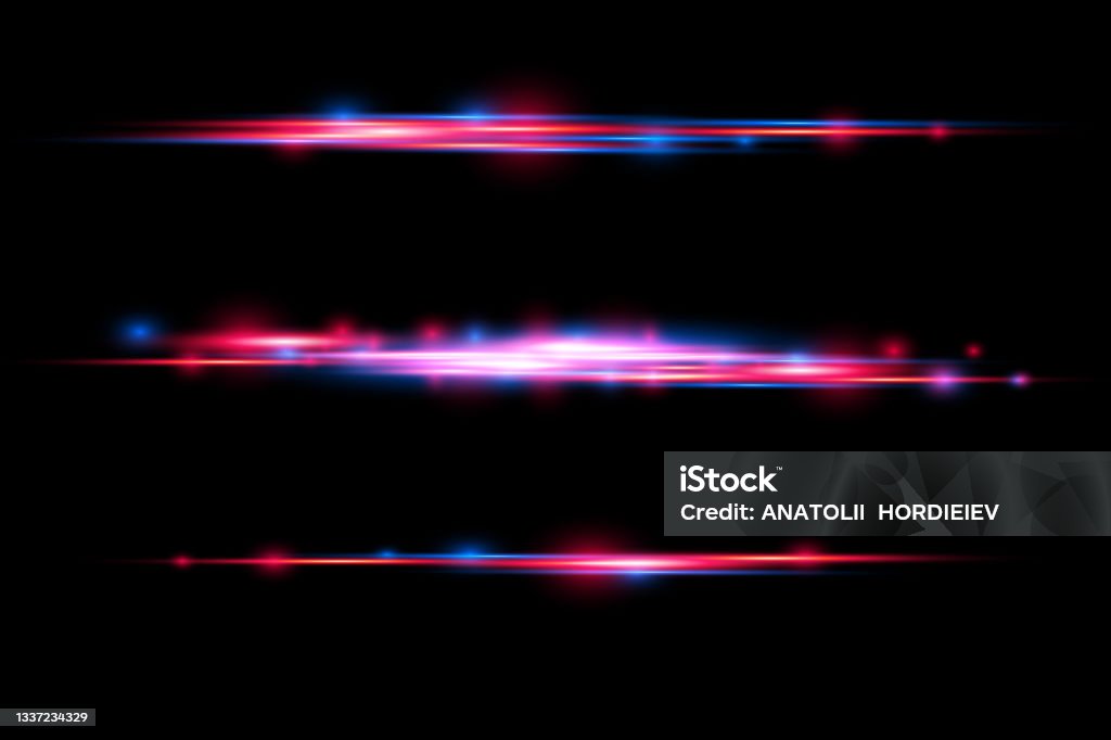 Red Yellow Blue Line Rays Red Blue Motion Line Horizontal Light Rays Stock Illustration ...