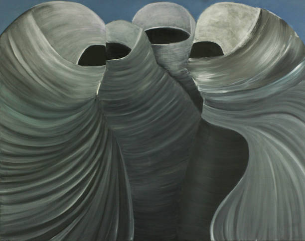 women meeting with burkas Group of women metting in white burkas burka stock illustrations
