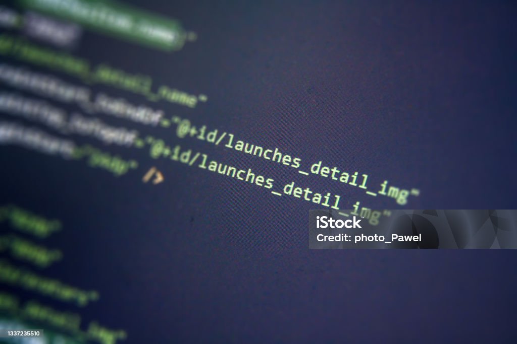 Mobile Development Code Screen Screen Of Android Application Developing Code Lines Of Code On Computer ...