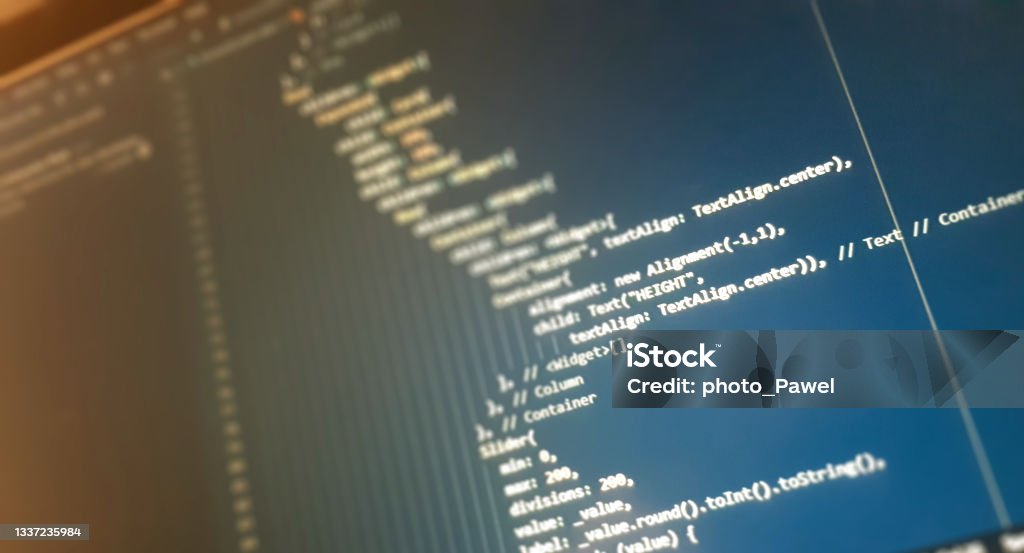 Screen Of Flutter Application Developing Code Lines Of Code On Computer ...