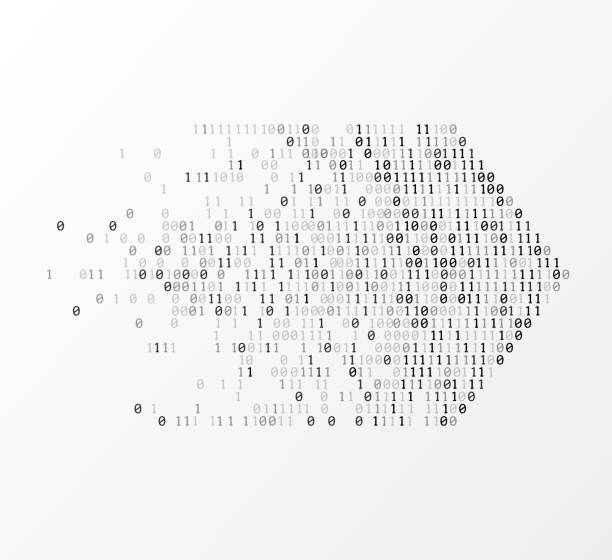 バイナリ コード矢印 - network security computer backgrounds binary code点のイラスト素材／クリップアート素材／マンガ素材／アイコン素材