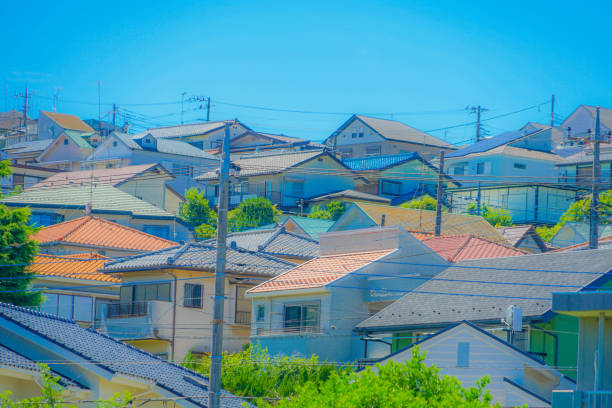 istock Hino City skyline and the blue sky 1337240286