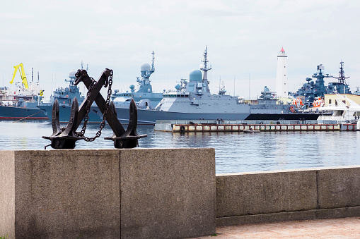 Kronstadt wharf of the warships, Kronstadt, Saint Petersburg, Russia