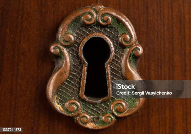 Decorative Design Of The Keyhole Stock Photo - Download Image Now - Key, Keyhole, Hole