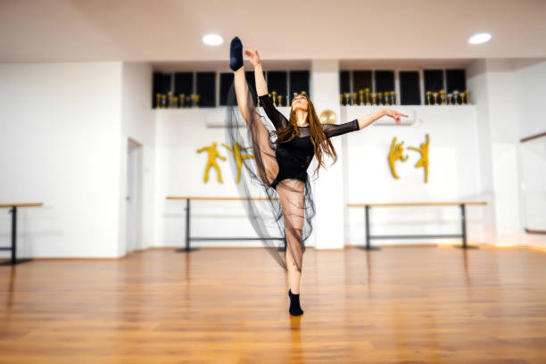 istock Rhythmic gymnast herself in front of the camera 1337247748