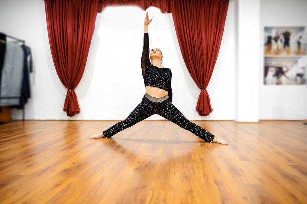istock Rhythmic gymnast herself in front of the camera 1337247829