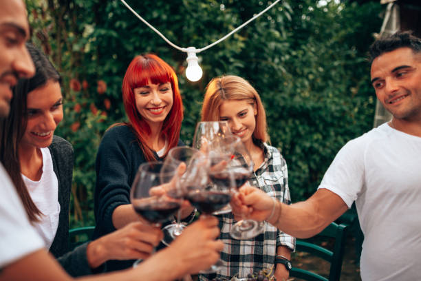 istock friends toasting with red wine at wine tasting 1337247858