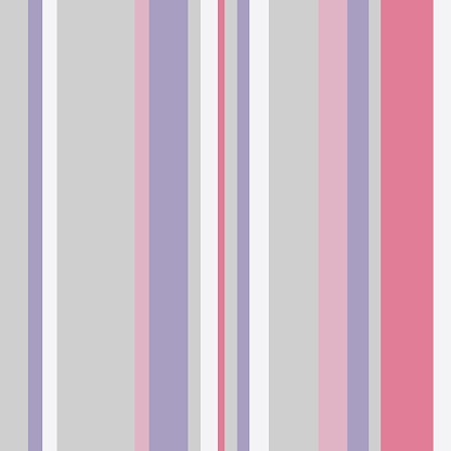 Abstract geometric seamless pattern. Vertical stripes. Print for wrapping paper, fabric design or interior design. Vector background. Pink, white and gray colors.