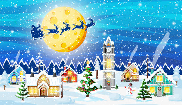 60+ Suburban House Christmas Lights Illustrations, Royalty-Free Vector ...