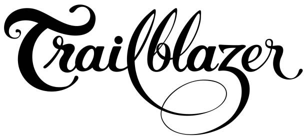 trailblazer - benutzerdefinierter kalligraphietext - trailblazer stock-grafiken, -clipart, -cartoons und -symbole