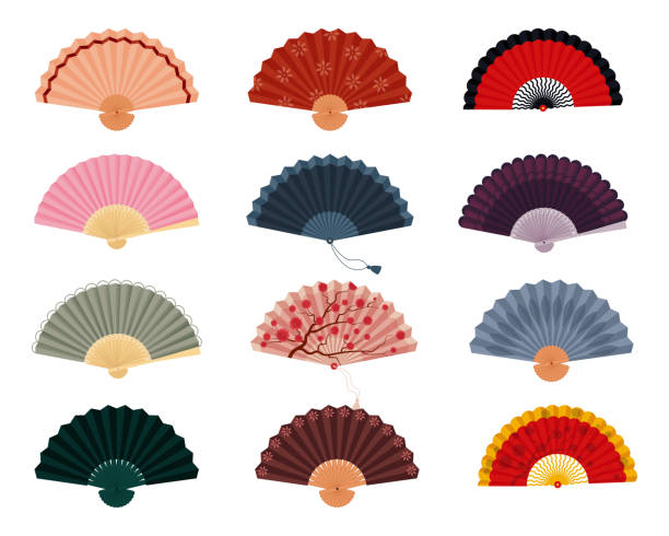 Chinese Fan Illustrations, Royalty-Free Vector Graphics & Clip Art - iStock