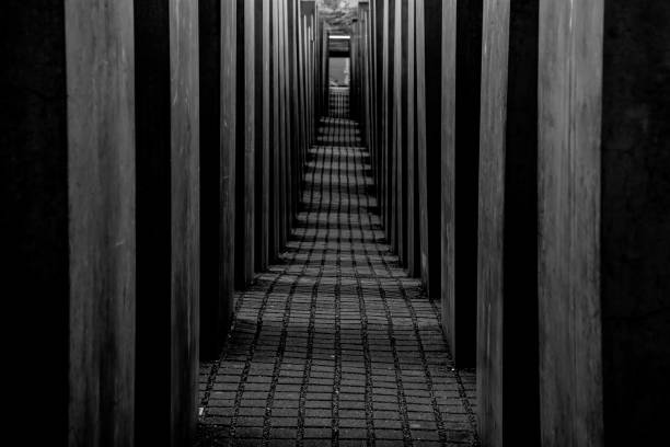 мемориал холокоста в берлине. мемориал убитым евреям европы. - barbed wire фотографии стоковые фото и изображения