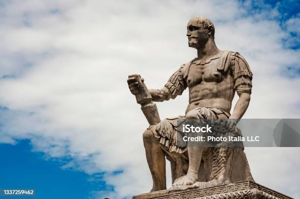 Statue Of Giovanni Dalle Bande Nere Near The Church Of St Lorenzo In Florence Stock Photo - Download Image Now
