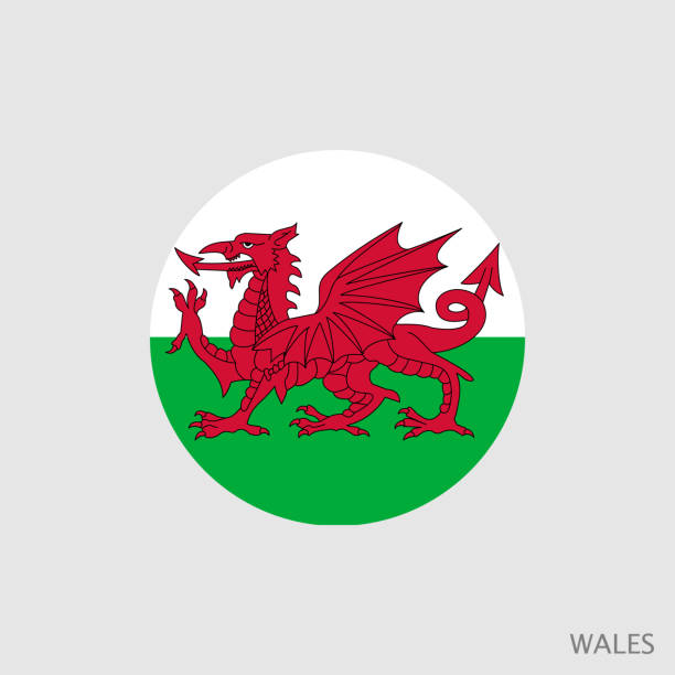 illustrations, cliparts, dessins animés et icônes de drapeau du pays de galles - welsh flag flag welsh culture all european flags