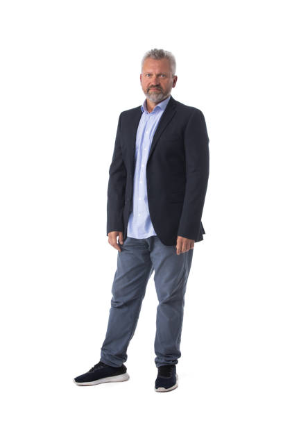 istock Happy mature man isolated on white 1337270861