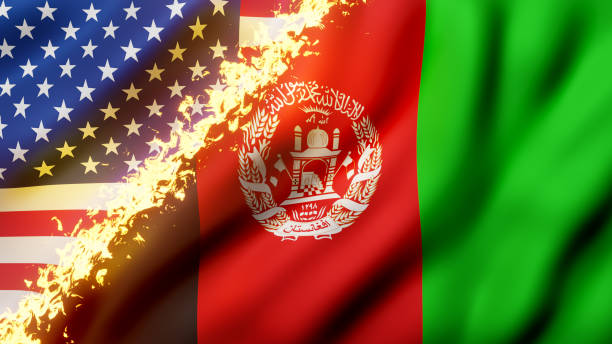 istock Afghanistan and USA flag 1337275068