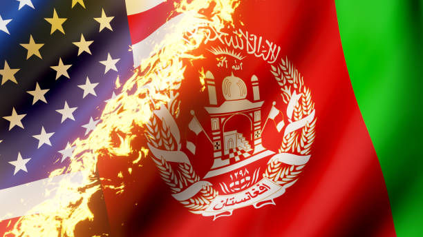 istock Afghanistan and USA flag 1337275074