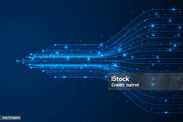 Technology Background Big Data Visualization Concept Stock Illustration - Download Image Now