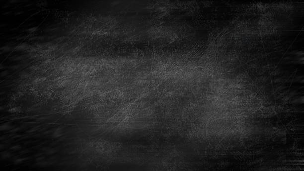 Dark Grunge Chalk Board Texture Black Board Banner Background with Dust and Scratches Dark Grunge Chalk Board Texture Black Board Banner Background with Dust and Scratches, Horizontal board eraser stock pictures, royalty-free photos & images