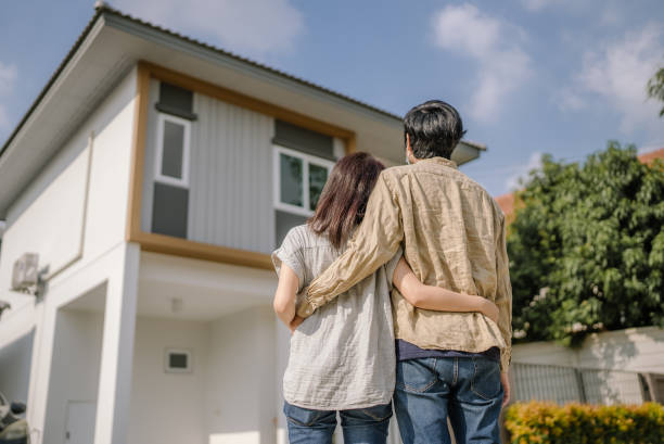 Nothing says we made it like buying a new home. stock photo
