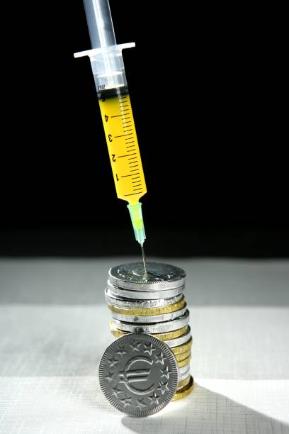 istock euro currency syringe injection, financial metaphor 1337284411