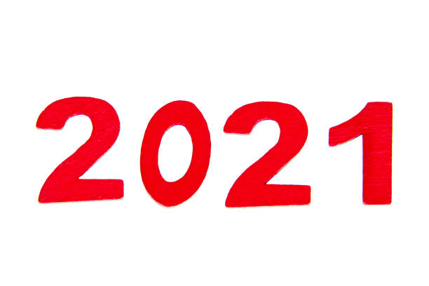 istock New 2021 year numbers red color isolated on the white 1337285642