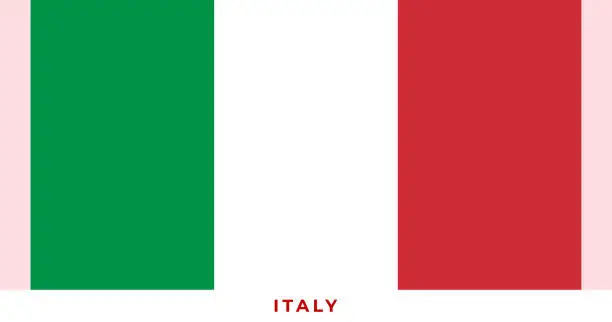 Vector illustration of The national flag of Italy Flag. Vector illustration of Italy Flag, Vector of Italy flag.