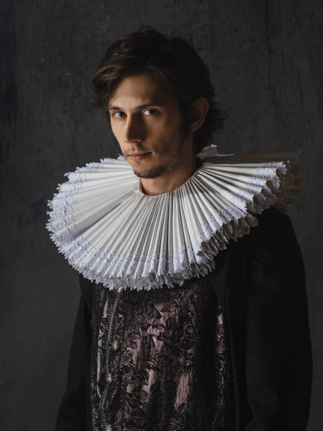 istock A noble young man in an old suit with a round Spanish collar, 1337293777