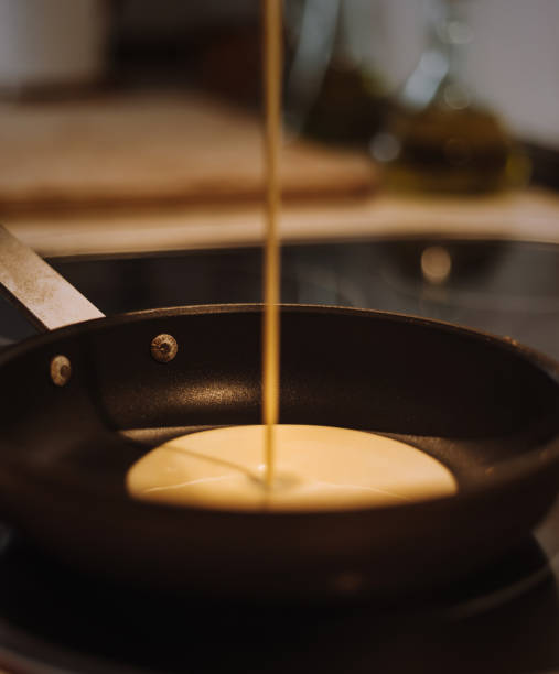 istock Appetizing freshly made pancakes in a rustic house. 1337294576