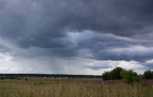 istock landscape with majestic beautiful dramatic pre-threatening sky. Cloudy sky 1337295258