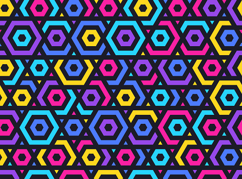 Seamless Geometric Hex background Pattern