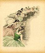 istock Group of teenage girls dancing ballet at class 1893 1337299227