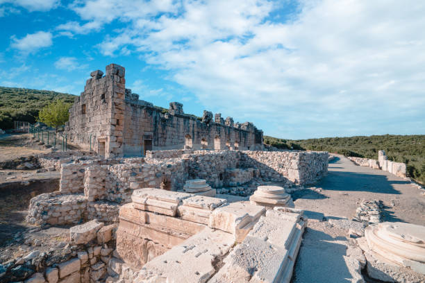 agora starożytnych ruin kibyry, pamfilia - mosaic ancient greek culture greek mythology zdjęcia i obrazy z banku zdjęć