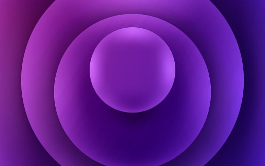 Abstract circles round sphere gradient orb background.