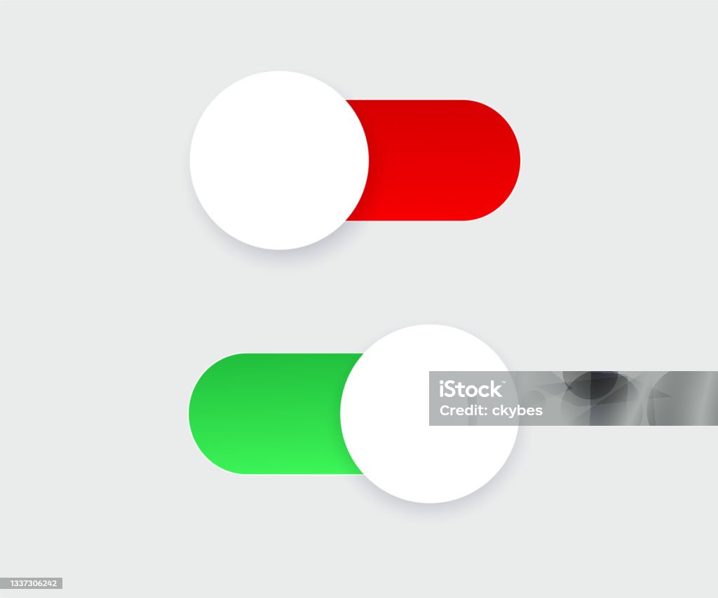 On And Off Toggle Switch Buttons Modern Devices User Interface Vector ...