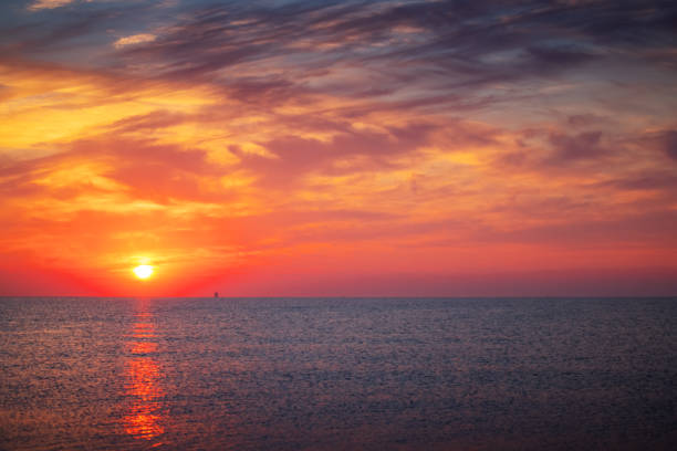 Beautiful cloudscape over the sea, sunrise shot