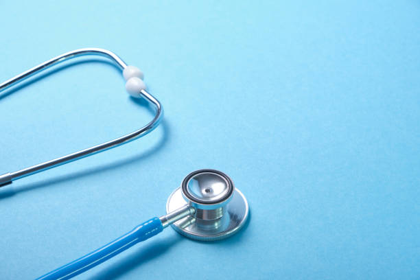 istock medical stethoscope on blue background, copy place, phonendoscope for diagnosing diseases 1337310296