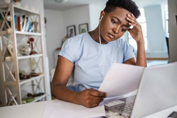 istock Tired young woman working from home 1337317175