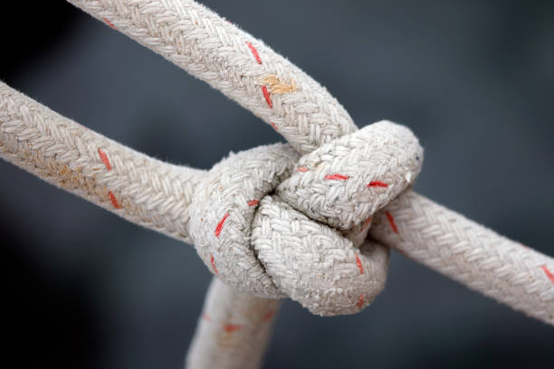 istock Ship rope knot, close-up. 1337319249