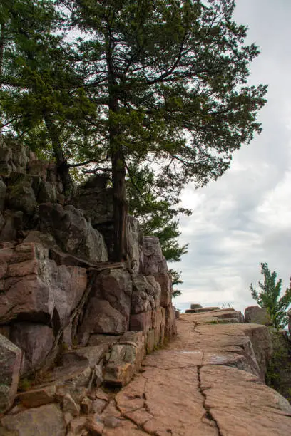 Photo of Trail to Devils Doorway.  Devils Lake state park, Wisconsin.