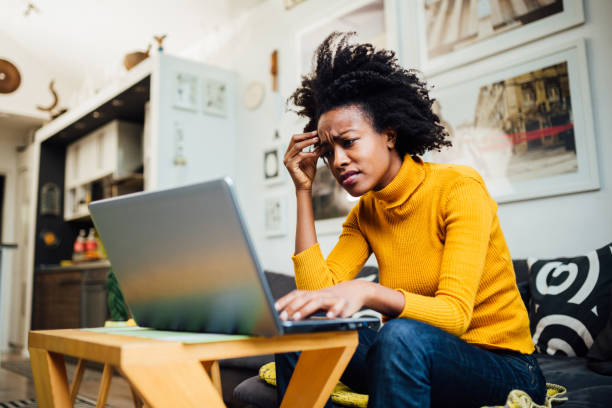 istock African American woman struggling to work from home using a laptop 1337325726