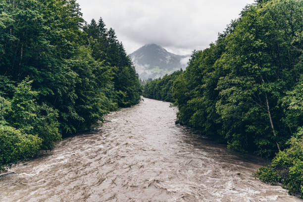 Flooding waters