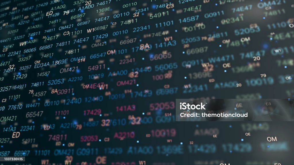 Cyber Security Digital Coding Encryption Background Image Stock Photo ...