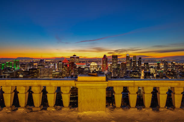 istock Downtown Montreal at sunrise seen from Mount Royal. 1337333956