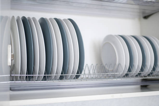 istock The plates are flat and deep stacked on the dryer in the kitchen 1337335455